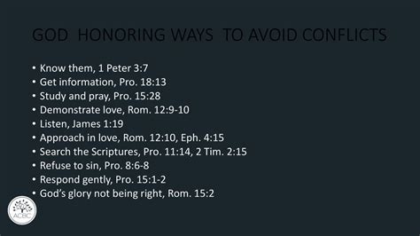 8. Resolving Conflicts God’s Way (Ephesians 4:17.
